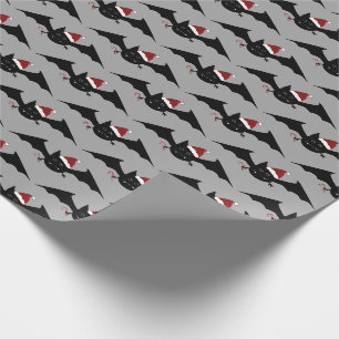 Gothische kerstvleermuizen cadeaupapier