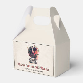 Gothische kinderwagen Halloween baby shower Bedankdoosjes