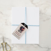 Gothische kinderwagen Halloween baby shower Cadeaulabel (Met Touw)