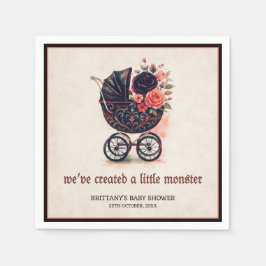 Gothische kinderwagen Halloween babyborrel papiere Servet