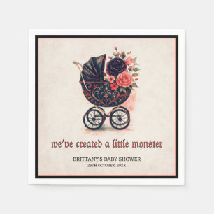 Gothische kinderwagen Halloween babyborrel papiere Servet