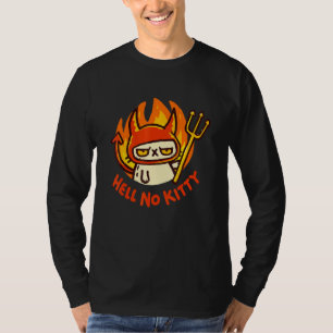 Gothische Kleren Hell No Kitty Alt Grunge Kat Meme T-shirt