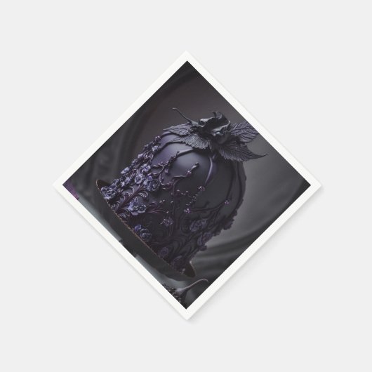 Gothische koekjes in een zwarte Paarse kleur. Servet (Hoek)