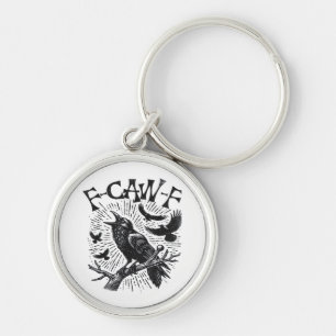 Gothische Kraai F-Caw-F Humor Grappig Essentieel R Sleutelhanger
