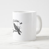Gothische Kraai Grappige F-Caw-F Humor Essentiële Grote Koffiekop (Voorkant rechts)