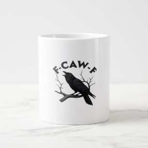 Gothische Kraai Grappige F-Caw-F Humor Essentiële  Grote Koffiekop