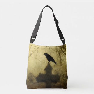 Gothische kraai silhouet crossbody tas