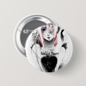 Gothische kracht ronde button 5,7 cm (Voorkant /achterkant)