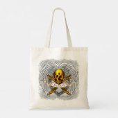 gothische krijger schedel boodschappentas tote bag (Achterkant)