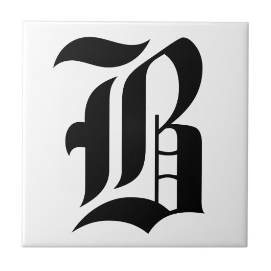 Gothische lettertegels tegeltje (Voorkant)