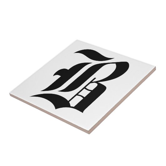 Gothische lettertegels tegeltje (Zijkant)