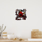 gothische liefde steampunk funky design poster (Keuken)
