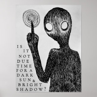 Gothische lijnkunst Origineel ontwerp Donkere scha Poster