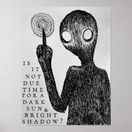Gothische lijnkunst Origineel ontwerp Donkere Scha Poster