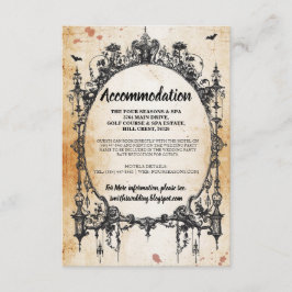 Gothische Lijst Rustic Accommodding Wedding Cards Informatiekaartje