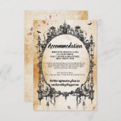Gothische Lijst Rustic Accommodding Wedding Cards Informatiekaartje (Voorkant / Achterkant)