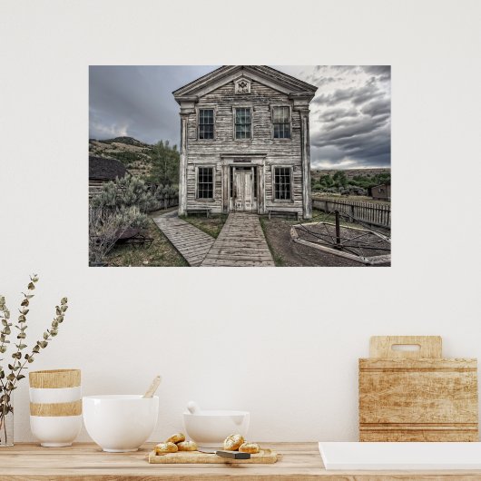 GOTHISCHE LODGE EN SCHOOL - BANNACK MONTANA POSTER (Keuken)