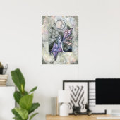 Gothische Maan Fee Kunst Poster Print (Thuiskantoor)