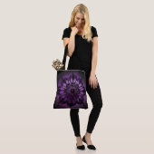 Gothische Mandala Paarse Boodschappentas Tote Bag (Op model)