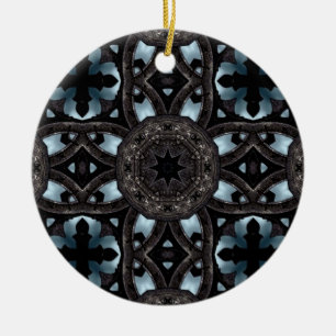 Gothische middeleeuwse kruisen en medalleeuwen keramisch ornament