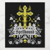 Gothische mode-accessoires wijn etiket (Enkel label)