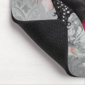 Gothische Mode met Stiletto en Red Rose Splash Muismat (Hoek)