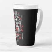 Gothische mode stijl latte mok (Rechterhoek)