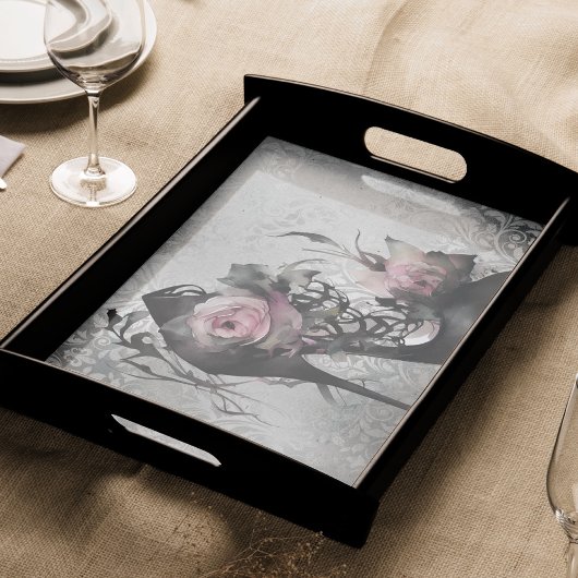 Gothische Mode Stiletto-hiel met roze moerasrozen Tissuepapier