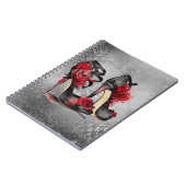 Gothische Mode — Strappy Heels met Rozen op Grunge Notitieboek (Linkerzijde)