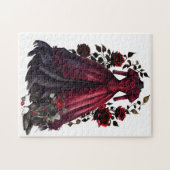 Gothische Mode Victoriaans dress en High Hiel Boot Legpuzzel (Horizontaal)