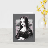 Gothische Mona Lisa Kaart (Gele Bloem)