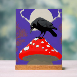 Gothische Mystieke Raaf Acryl Bord