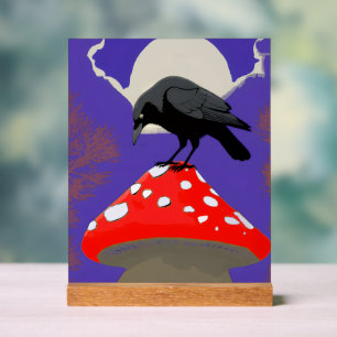 Gothische Mystieke Raaf Acryl Bord