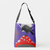 Gothische mystieke raaf crossbody tas (Achterkant)