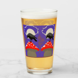 Gothische mystieke raaf glas