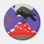 Gothische Mystieke Raaf Magneet (Voorkant)