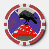 Gothische Mystieke Raaf Poker Chips (Voorkant)
