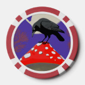 Gothische Mystieke Raaf Poker Chips (Achterkant)