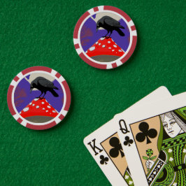 Gothische Mystieke Raaf Poker Chips