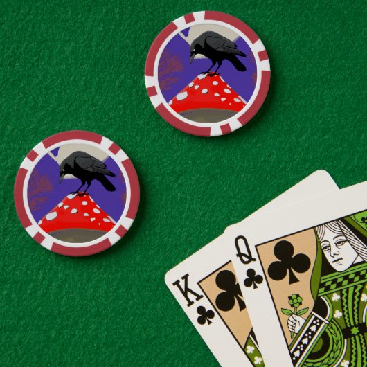 Gothische Mystieke Raaf Poker Chips (Pokertafel (Dubbel))