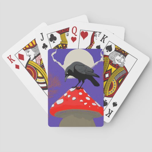 Gothische Mystieke Raaf Pokerkaarten (Achterkant)