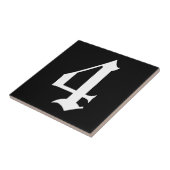 Gothische nummertegel tegeltje (Zijkant)