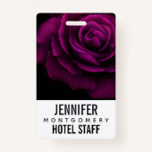 Gothische Paars-rode rozenbloem Badge (Voorkant)