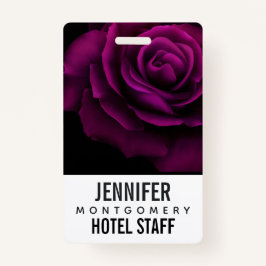 Gothische Paars-rode rozenbloem Badge