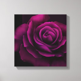 Gothische Paars-rode rozenbloem Canvas Afdruk