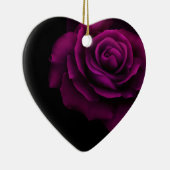 Gothische Paars-rode rozenbloem Keramisch Ornament (Rechts)