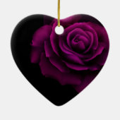 Gothische Paars-rode rozenbloem Keramisch Ornament (Achterkant)