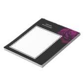 Gothische Paars-rode rozenbloem Notitieblok (Linkerzijde)