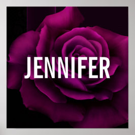 Gothische Paars-rode rozenbloem Poster