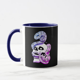 Gothische Paarse en blauwe slang en donkere kunst Mok